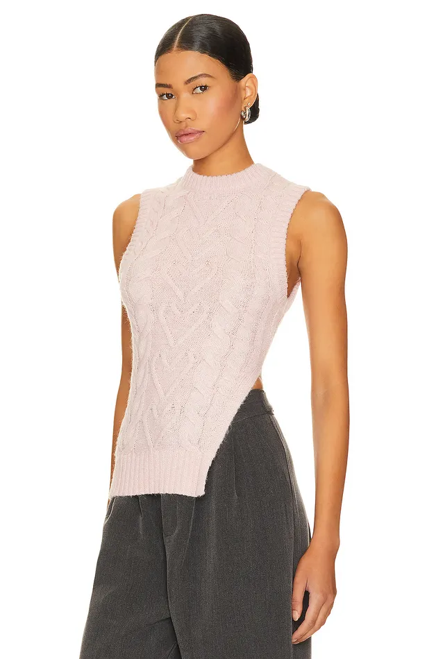 Sweaters and Knits Women Lovers and Friends Ingrid Sweater Vest Pink Sweaters and Knits Women Lovers and Friends Ingrid Sweater Vest Pink