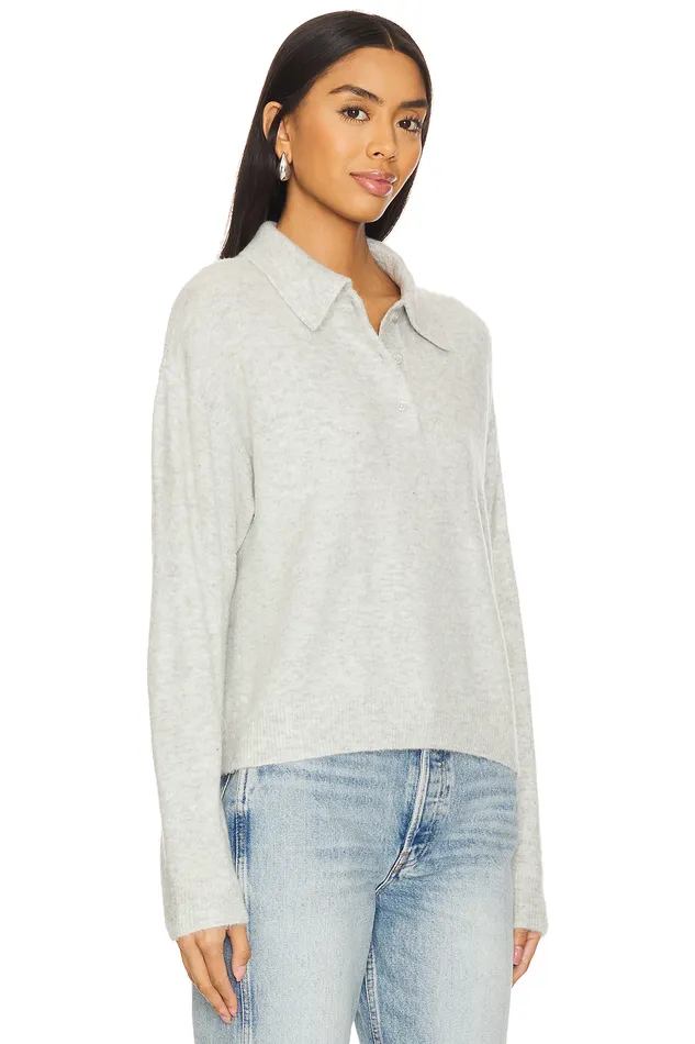 Sweaters and Knits Women Lovers and Friends Ivy Polo Sweater Light Gre