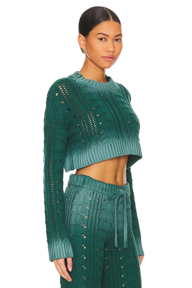 Sweaters and Knits Women Lovers and Friends Jelissa Ombre Sweater Green Ombre