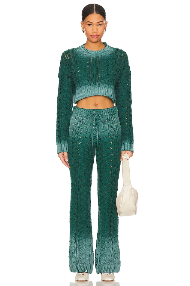 Sweaters and Knits Women Lovers and Friends Jelissa Ombre Sweater Green Ombre