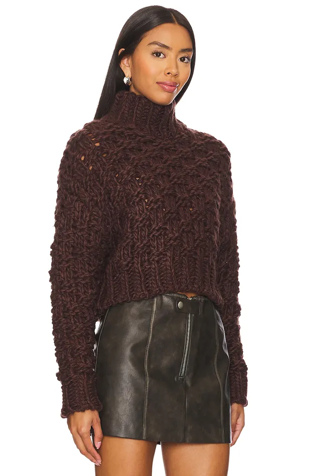 Sweaters and Knits Women Lovers and Friends Jolene Knit Sweater Chocolate Brown