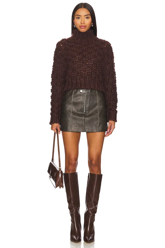 Sweaters and Knits Women Lovers and Friends Jolene Knit Sweater Chocolate Brown
