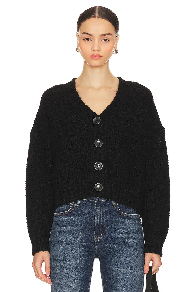 Sweaters and Knits Women Lovers and Friends Lili Button Front Cardigan Black