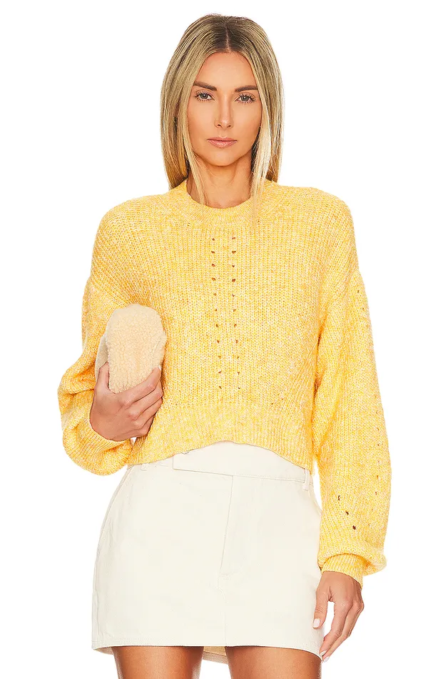 Sweaters and Knits Women Lovers and Friends Lovers Friends Ariella Cropped Pullover Yellow Multi Sweaters and Knits Women Lovers and Friends Lovers Friends Ariella Cropped Pullover Yellow Multi