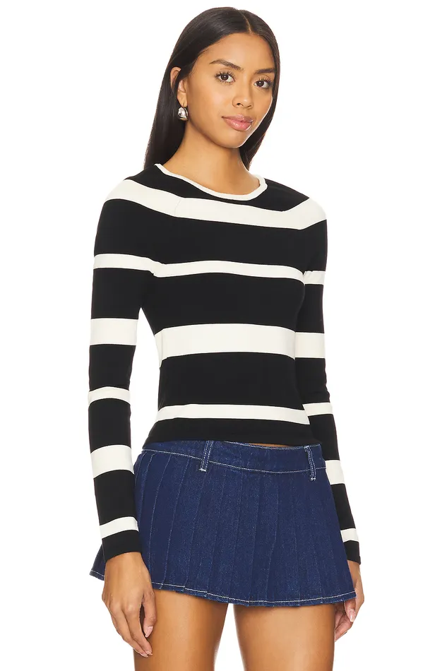 Sweaters and Knits Women Lovers and Friends Miriam Striped Sweater Black and Cream Sweaters and Knits Women Lovers and Friends Miriam Striped Sweater Black and Cream