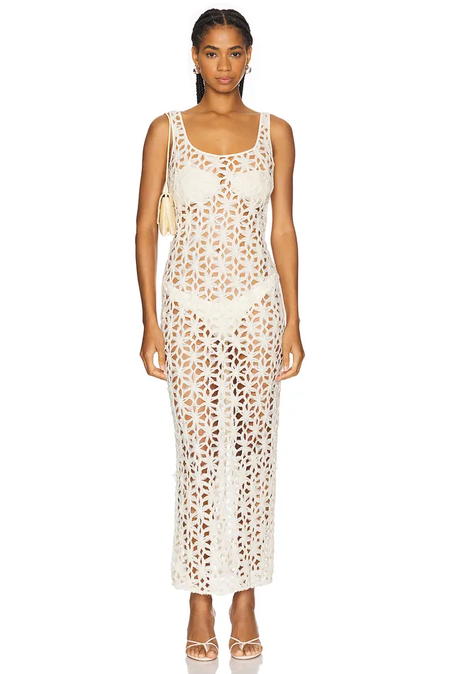 Sweaters and Knits Women Lovers and Friends Penny Maxi Dress White
