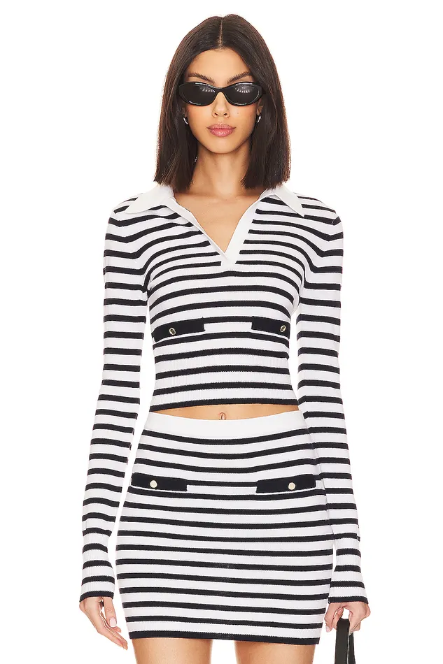 Sweaters and Knits Women Lovers and Friends Selene Striped Sweater Black and White Sweaters and Knits Women Lovers and Friends Selene Striped Sweater Black and White
