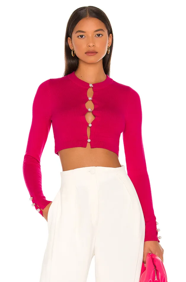 Sweaters and Knits Women Lovers and Friends Tara Micro Cardigan Hot Pink