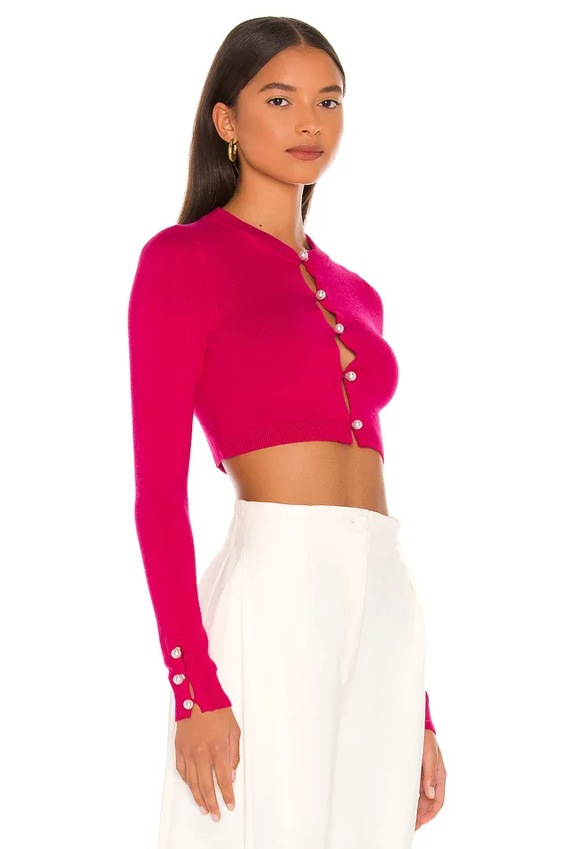 Sweaters and Knits Women Lovers and Friends Tara Micro Cardigan Hot Pink Sweaters and Knits Women Lovers and Friends Tara Micro Cardigan Hot Pink