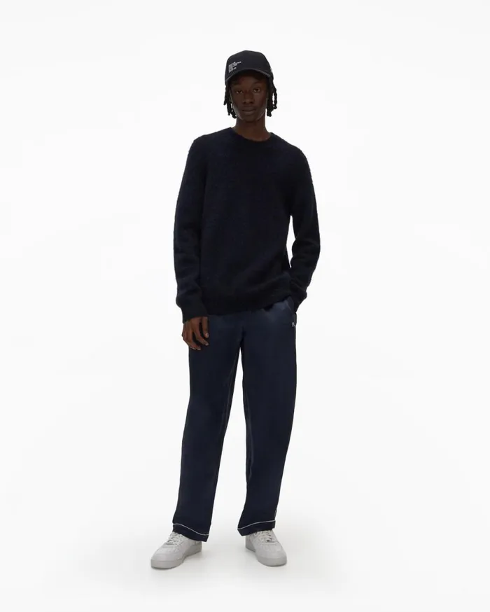 Sweaters Men Helmut Lang Brushed Crewneck Navy