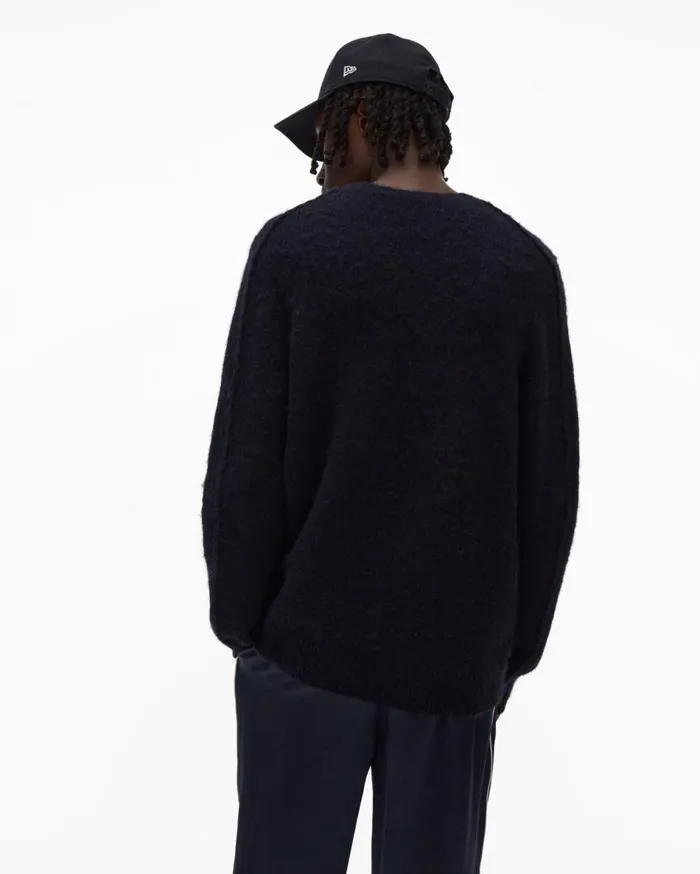 Sweaters Men Helmut Lang Brushed Crewneck Navy