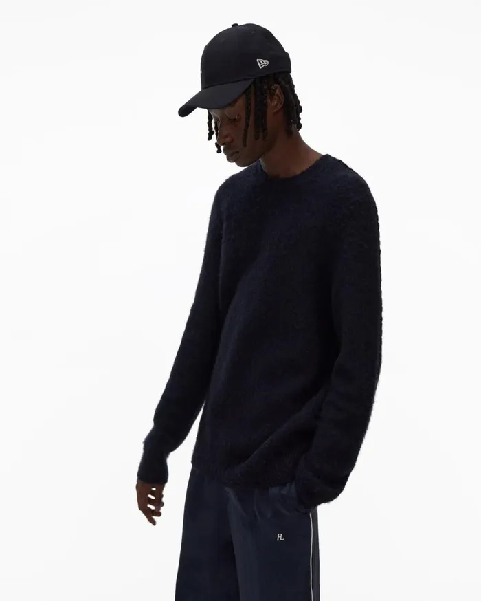 Sweaters Men Helmut Lang Brushed Crewneck Navy