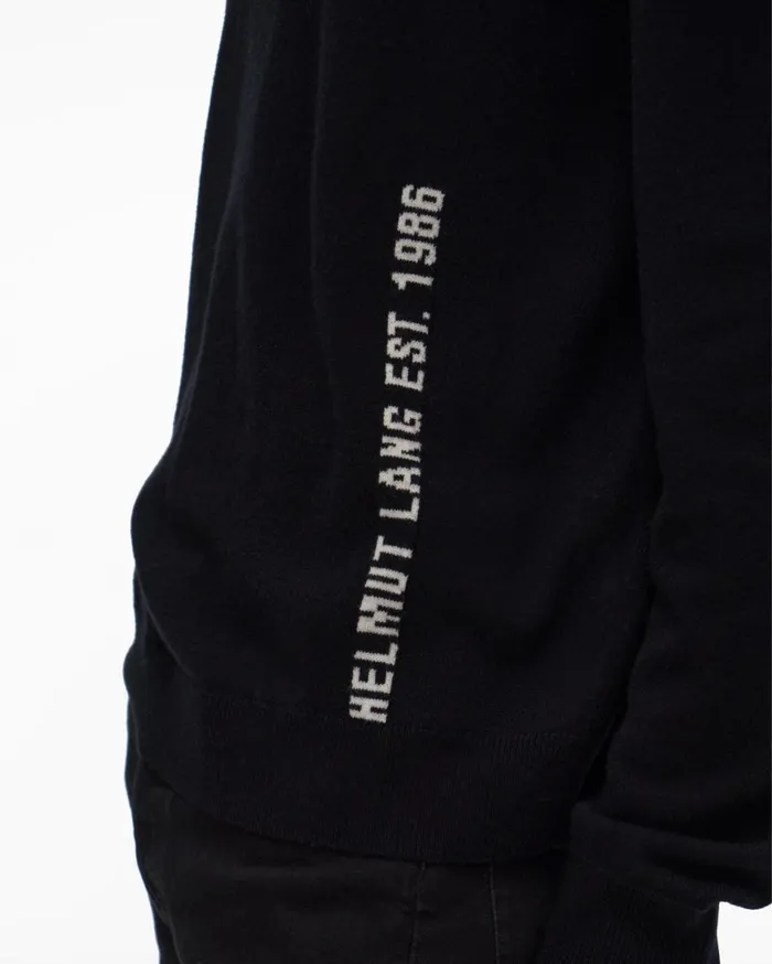 Sweaters Men Helmut Lang Cozy Logo Sweater Black