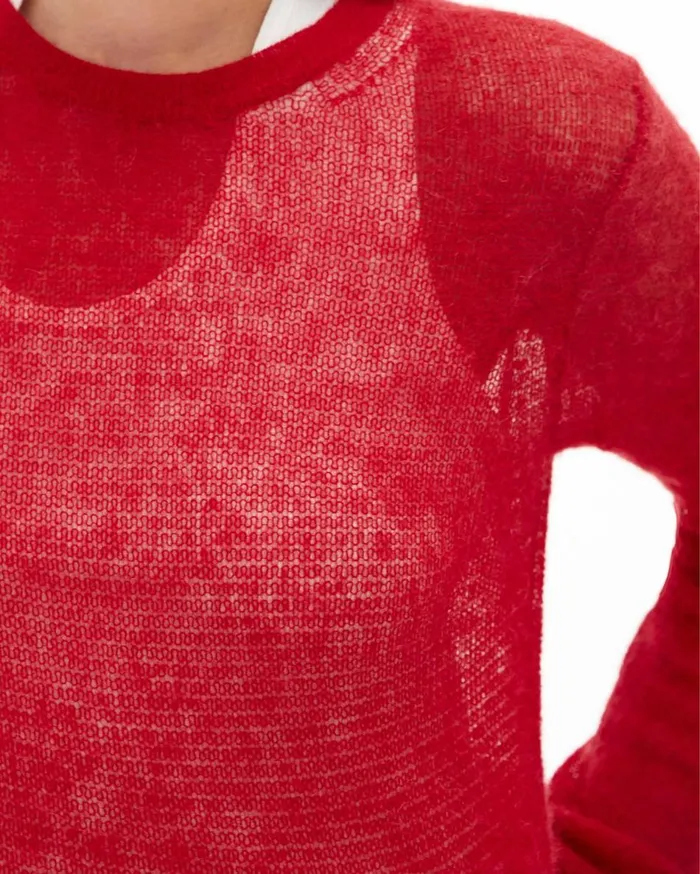 Sweaters Women Helmut Lang Air Crewneck Sweater Lava