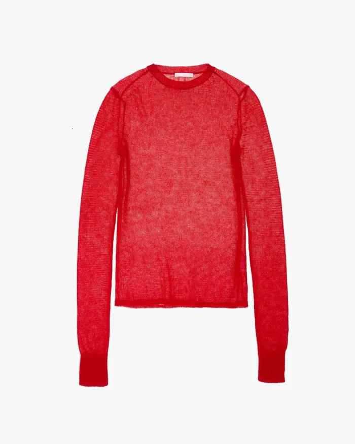 Sweaters Women Helmut Lang Air Crewneck Sweater Lava