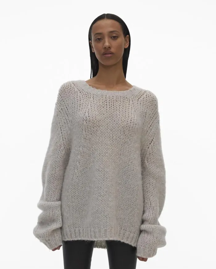 Sweaters Women Helmut Lang Alpaca Brushed Vapor Heather