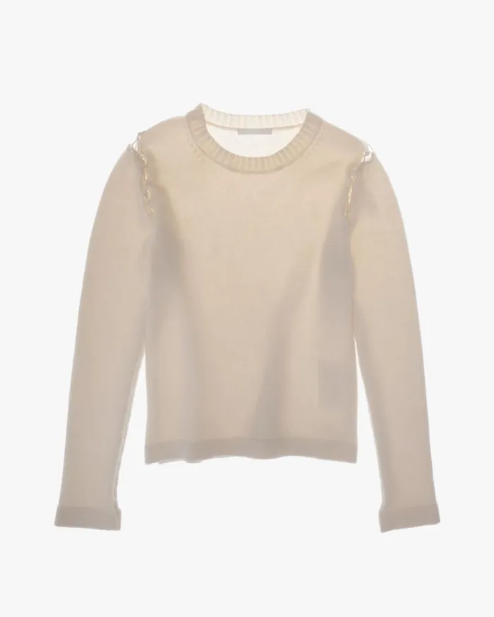 Sweaters Women Helmut Lang Aviator Sweater Ivory