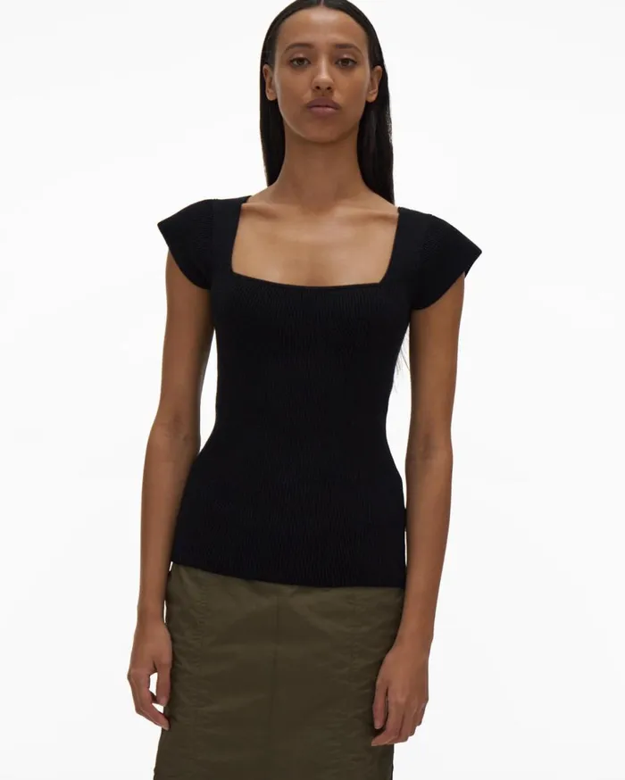 Sweaters Women Helmut Lang Contour Top Black