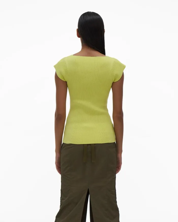 Sweaters Women Helmut Lang Contour Top Electric Yellow