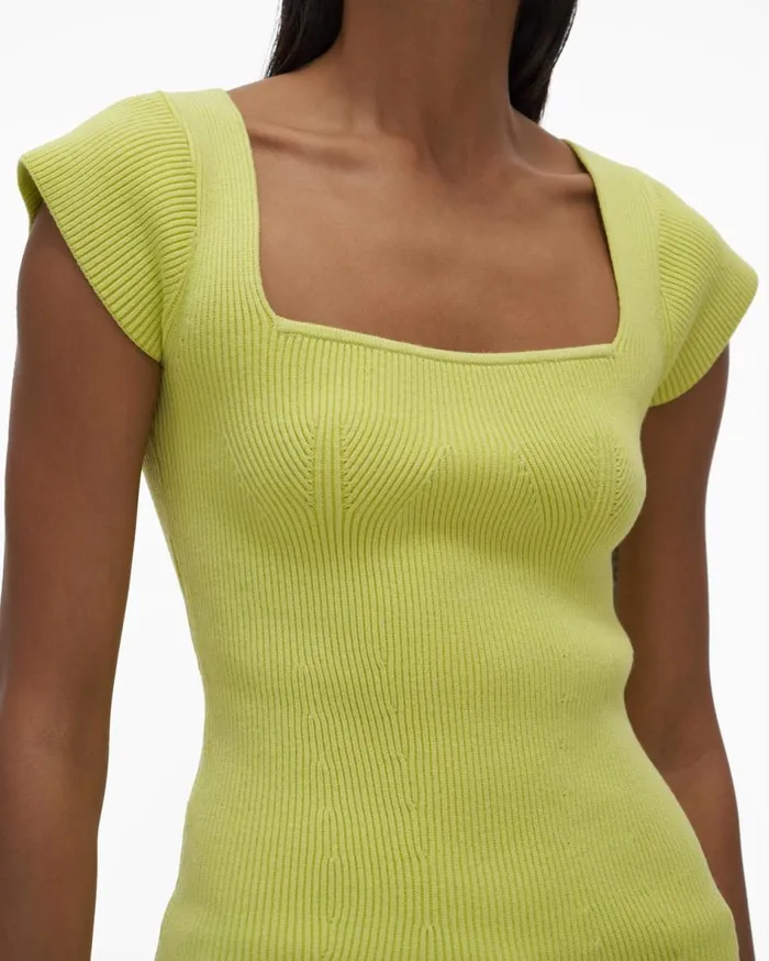 Sweaters Women Helmut Lang Contour Top Electric Yellow