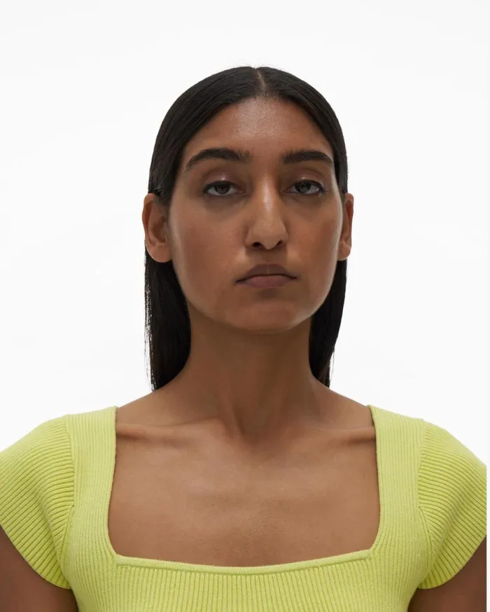 Sweaters Women Helmut Lang Contour Top Electric Yellow
