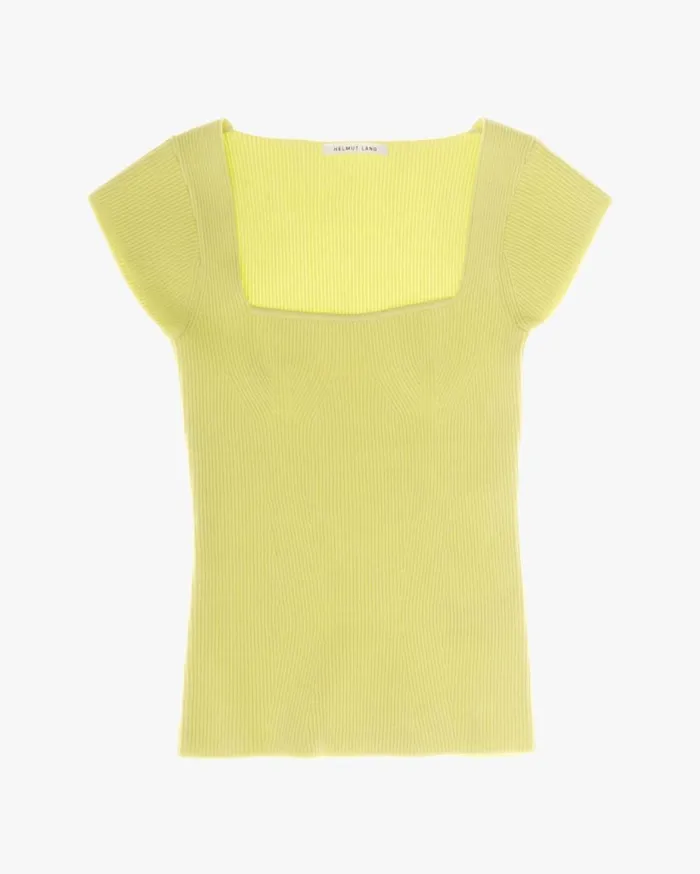 Sweaters Women Helmut Lang Contour Top Electric Yellow