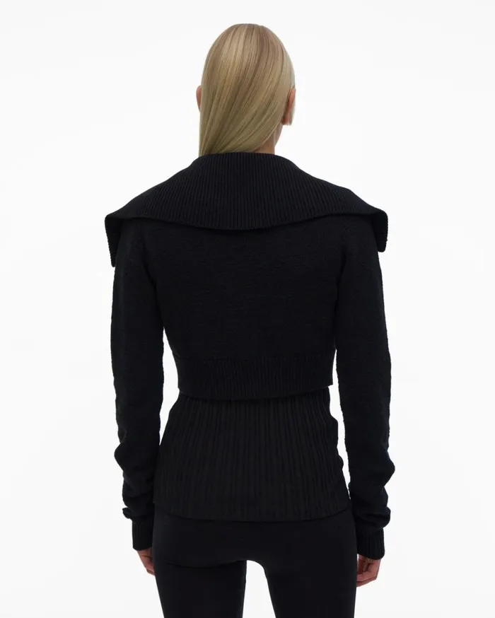 Sweaters Women Helmut Lang Cropped Cardigan Black