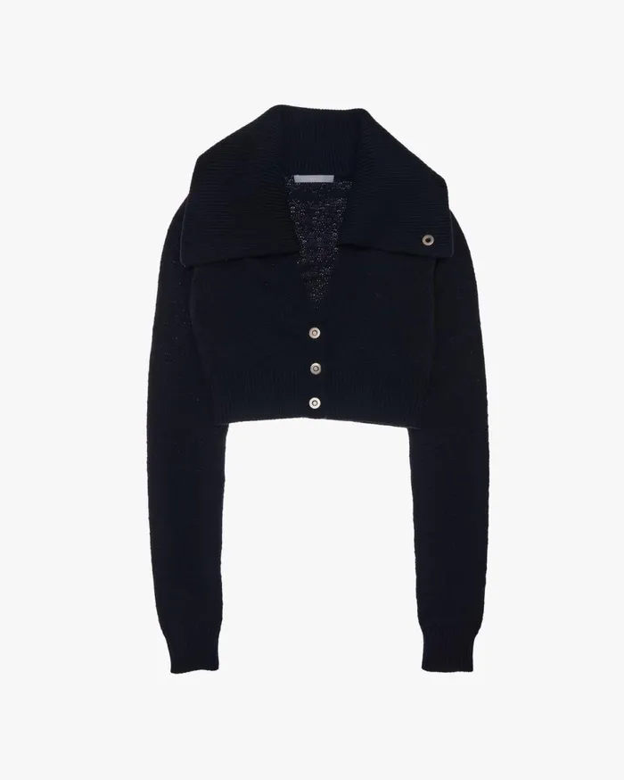 Sweaters Women Helmut Lang Cropped Cardigan Black