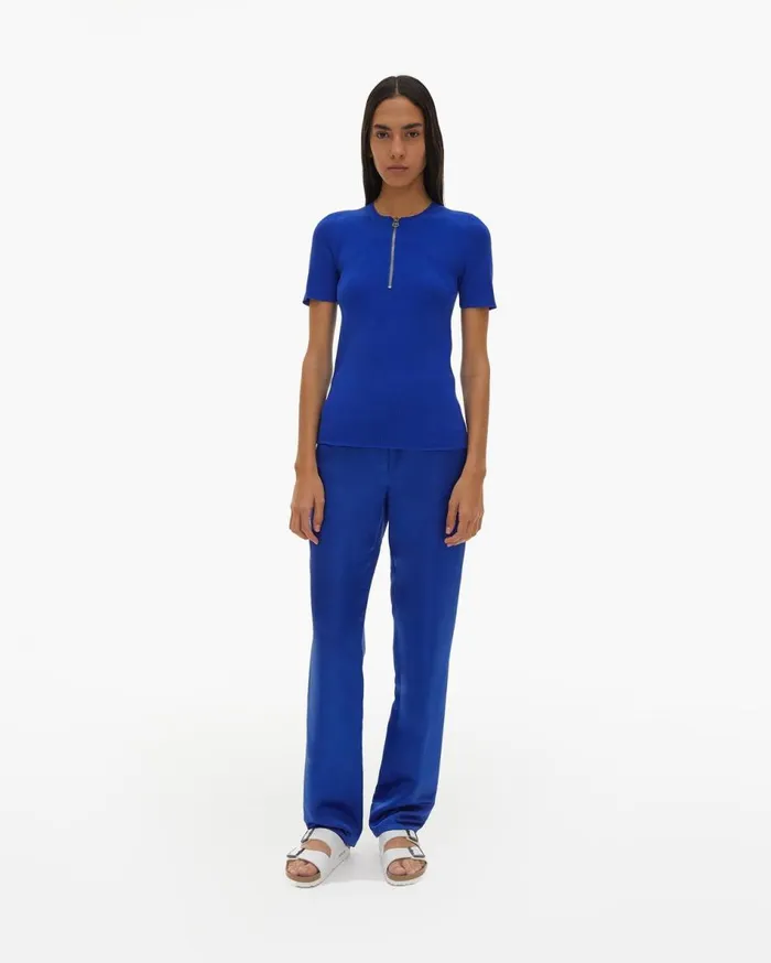 Sweaters Women Helmut Lang Essential Zip Tee Azurite