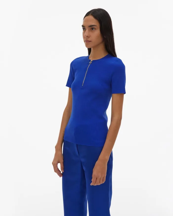 Sweaters Women Helmut Lang Essential Zip Tee Azurite