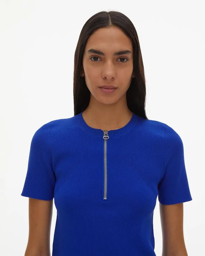 Sweaters Women Helmut Lang Essential Zip Tee Azurite