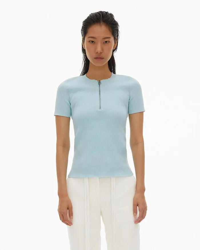 Sweaters Women Helmut Lang Essential Zip Tee Foam