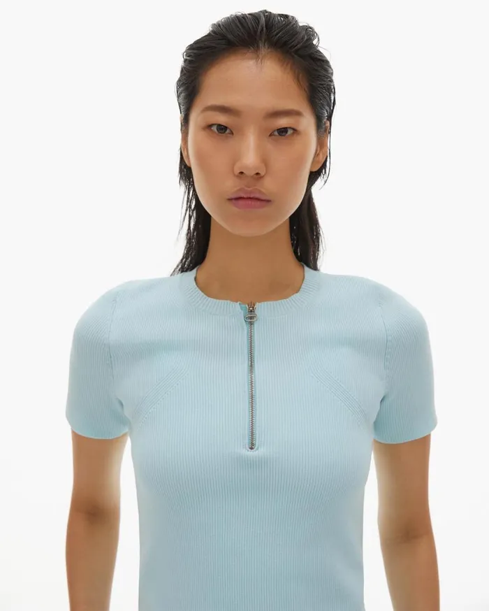 Sweaters Women Helmut Lang Essential Zip Tee Foam