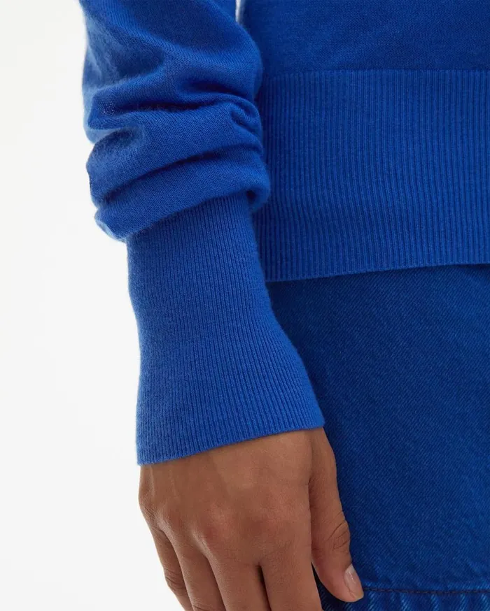 Sweaters Women Helmut Lang Fine Cashmere Crewneck Azurite