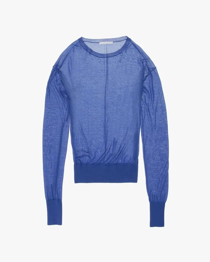 Sweaters Women Helmut Lang Fine Cashmere Crewneck Azurite