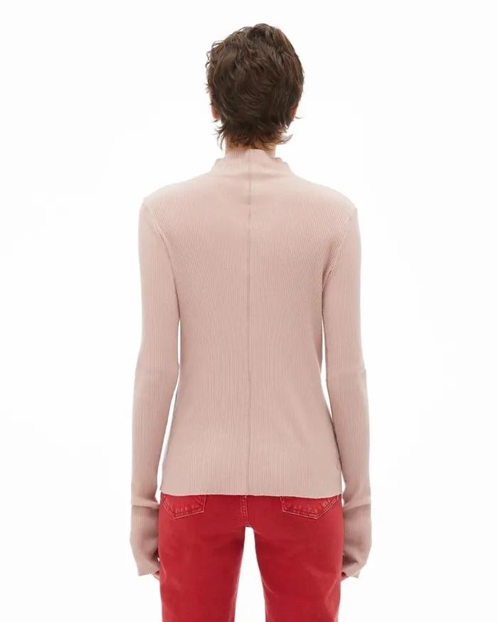 Sweaters Women Helmut Lang High Neck Rib Top Sorbet