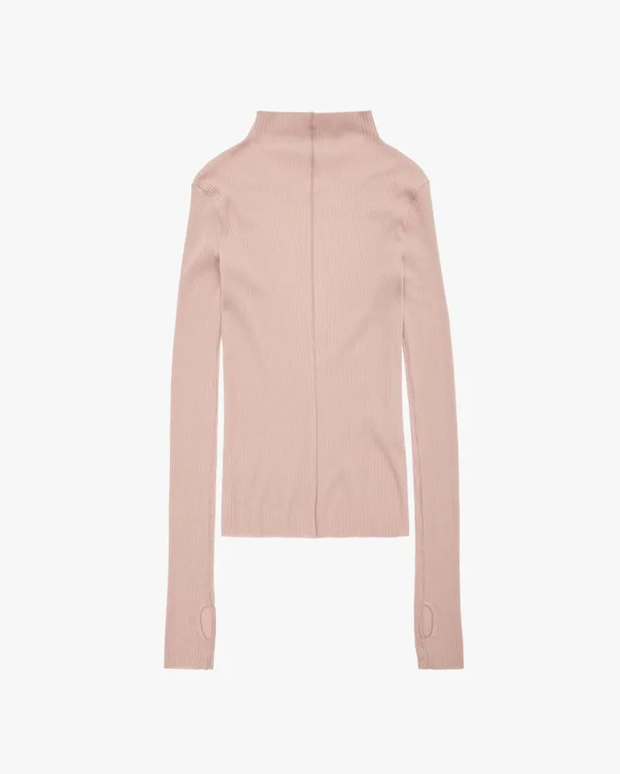 Sweaters Women Helmut Lang High Neck Rib Top Sorbet