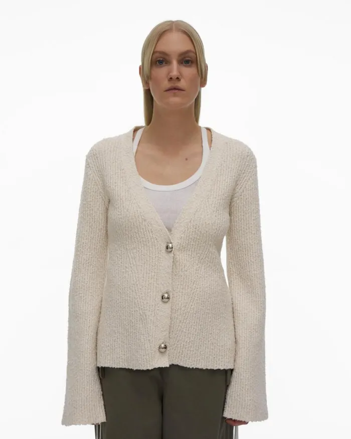 Sweaters Women Helmut Lang Ribbed Cardigan Muslin