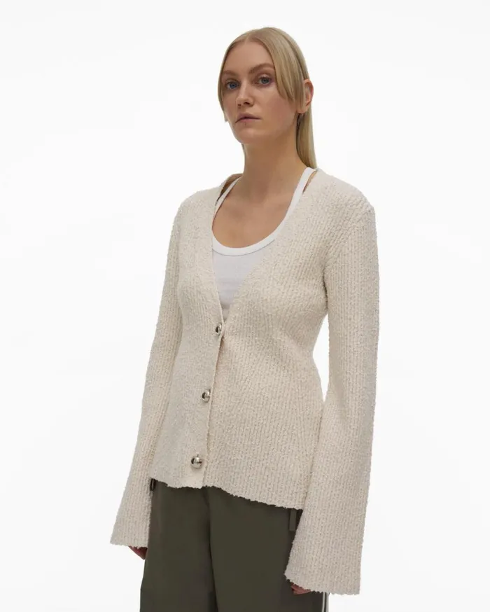 Sweaters Women Helmut Lang Ribbed Cardigan Muslin