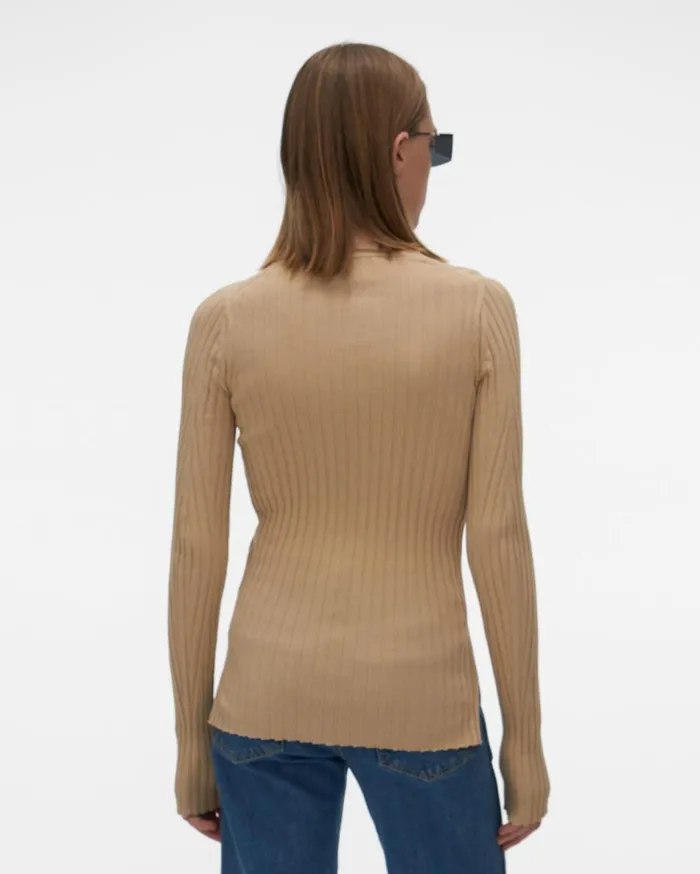Sweaters Women Helmut Lang Ribbed Crewneck Sweater Nude