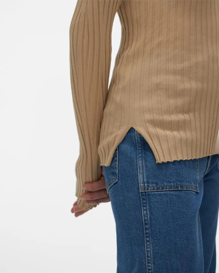 Sweaters Women Helmut Lang Ribbed Crewneck Sweater Nude