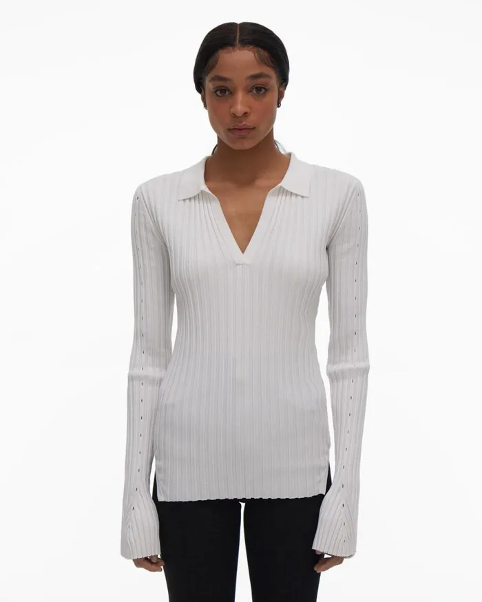 Sweaters Women Helmut Lang Slash Polo Plaster