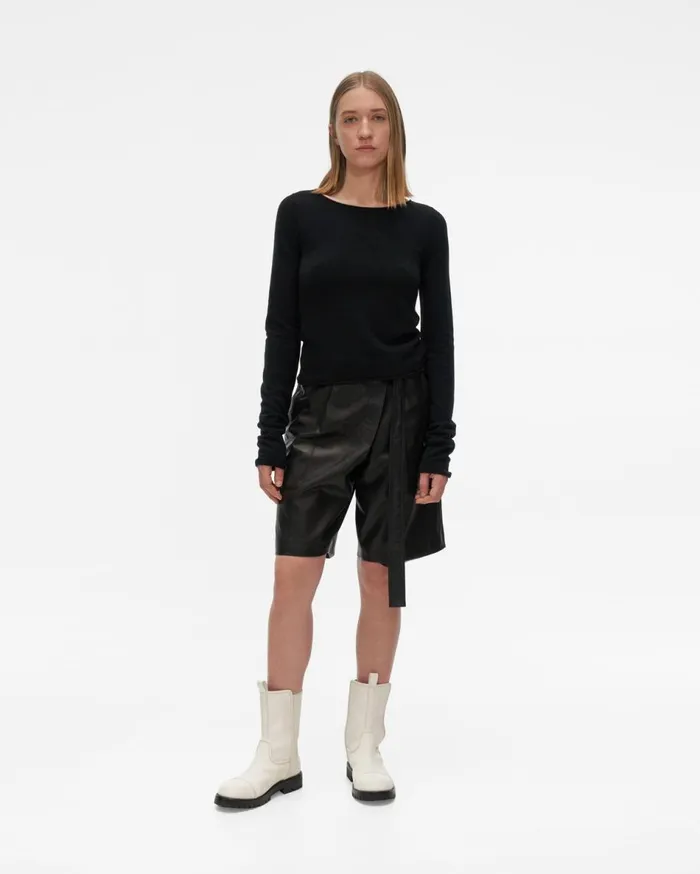 Sweaters Women Helmut Lang Twist Crewneck Sweater Black
