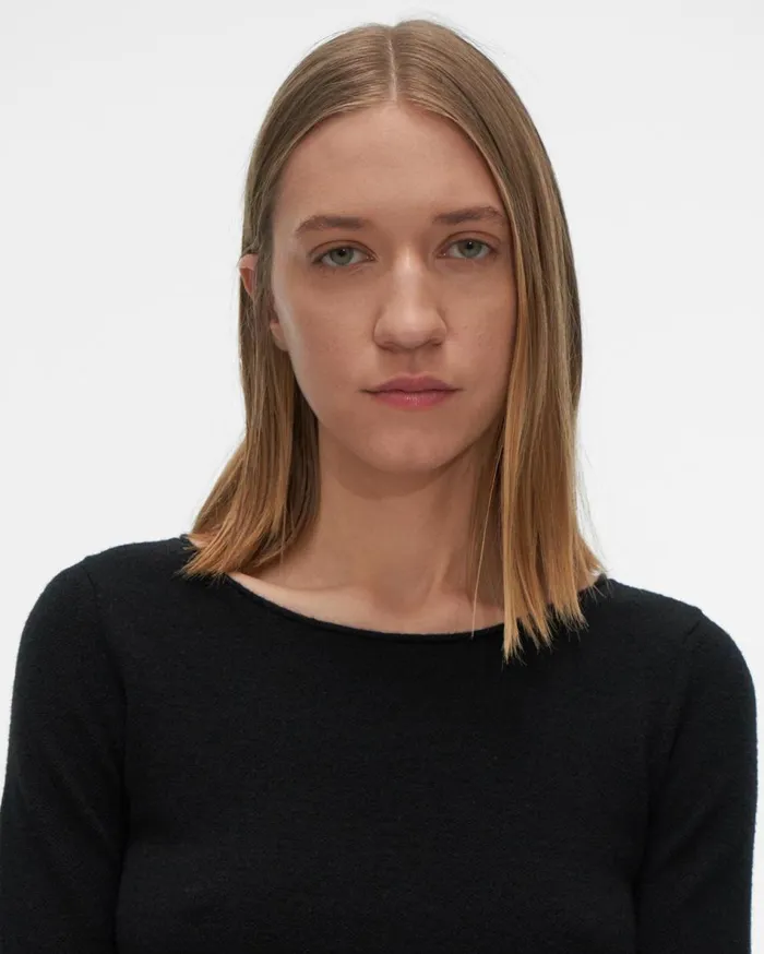 Sweaters Women Helmut Lang Twist Crewneck Sweater Black