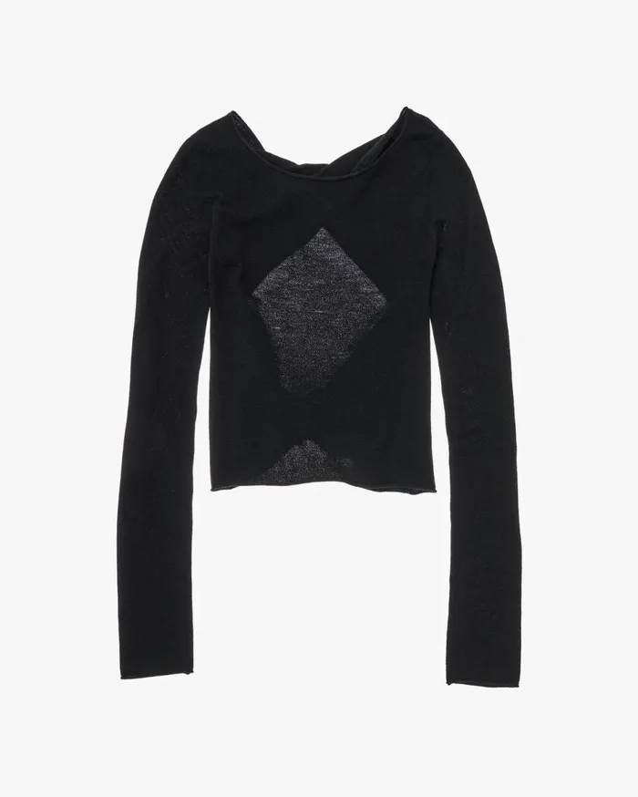Sweaters Women Helmut Lang Twist Crewneck Sweater Black