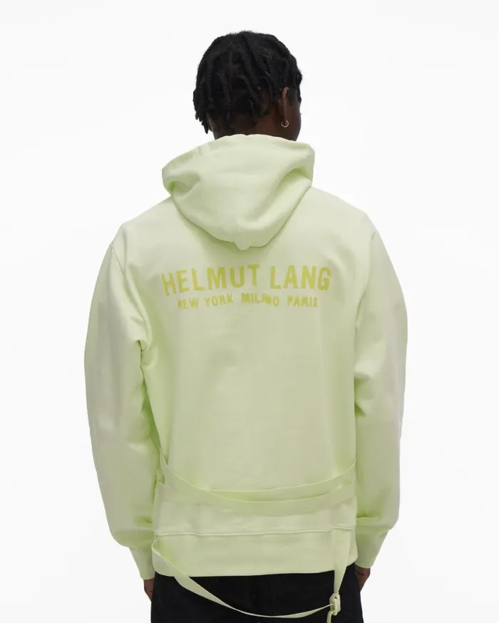 Sweatshirts Men Helmut Lang Aviator Hoodie Electric Green