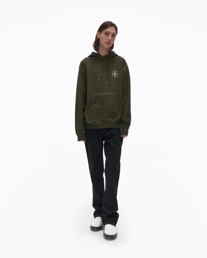 Sweatshirts Men Helmut Lang Garment Dyed Hoodie Birch Green