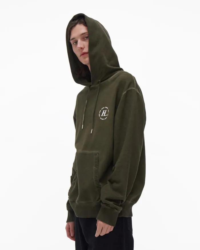 Sweatshirts Men Helmut Lang Garment Dyed Hoodie Birch Green