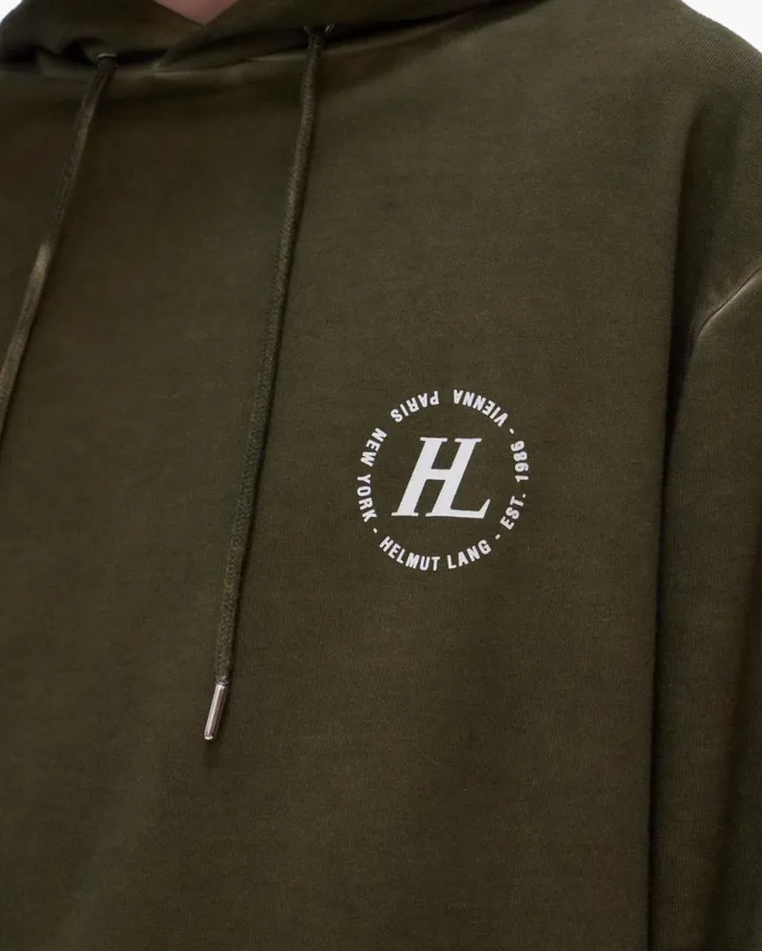 Sweatshirts Men Helmut Lang Garment Dyed Hoodie Birch Green