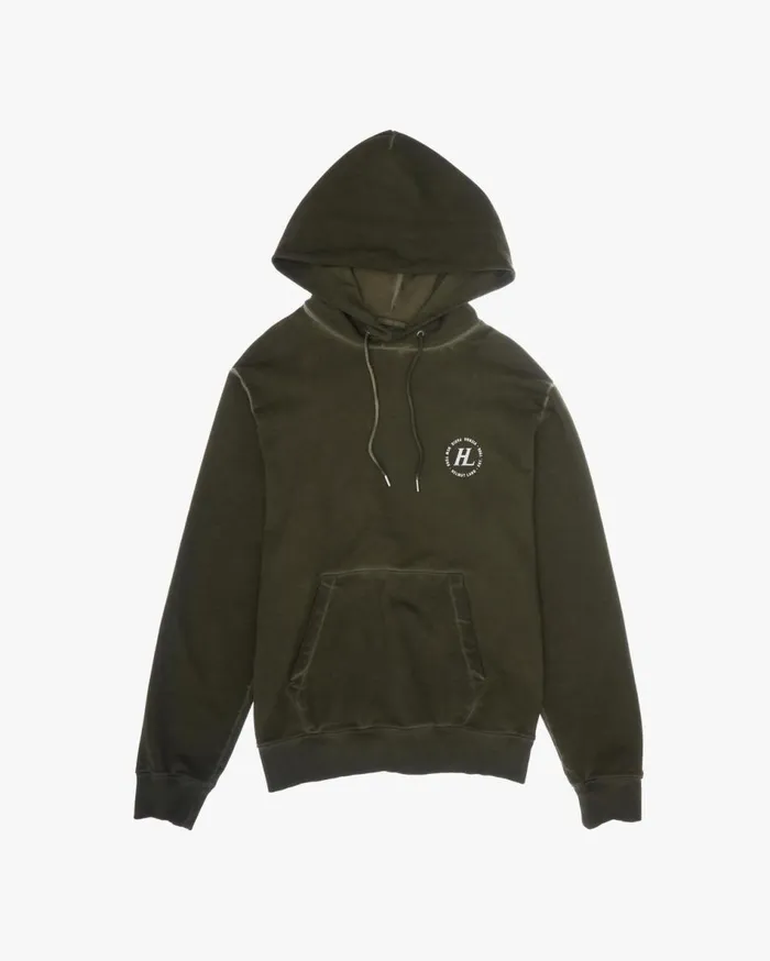 Sweatshirts Men Helmut Lang Garment Dyed Hoodie Birch Green